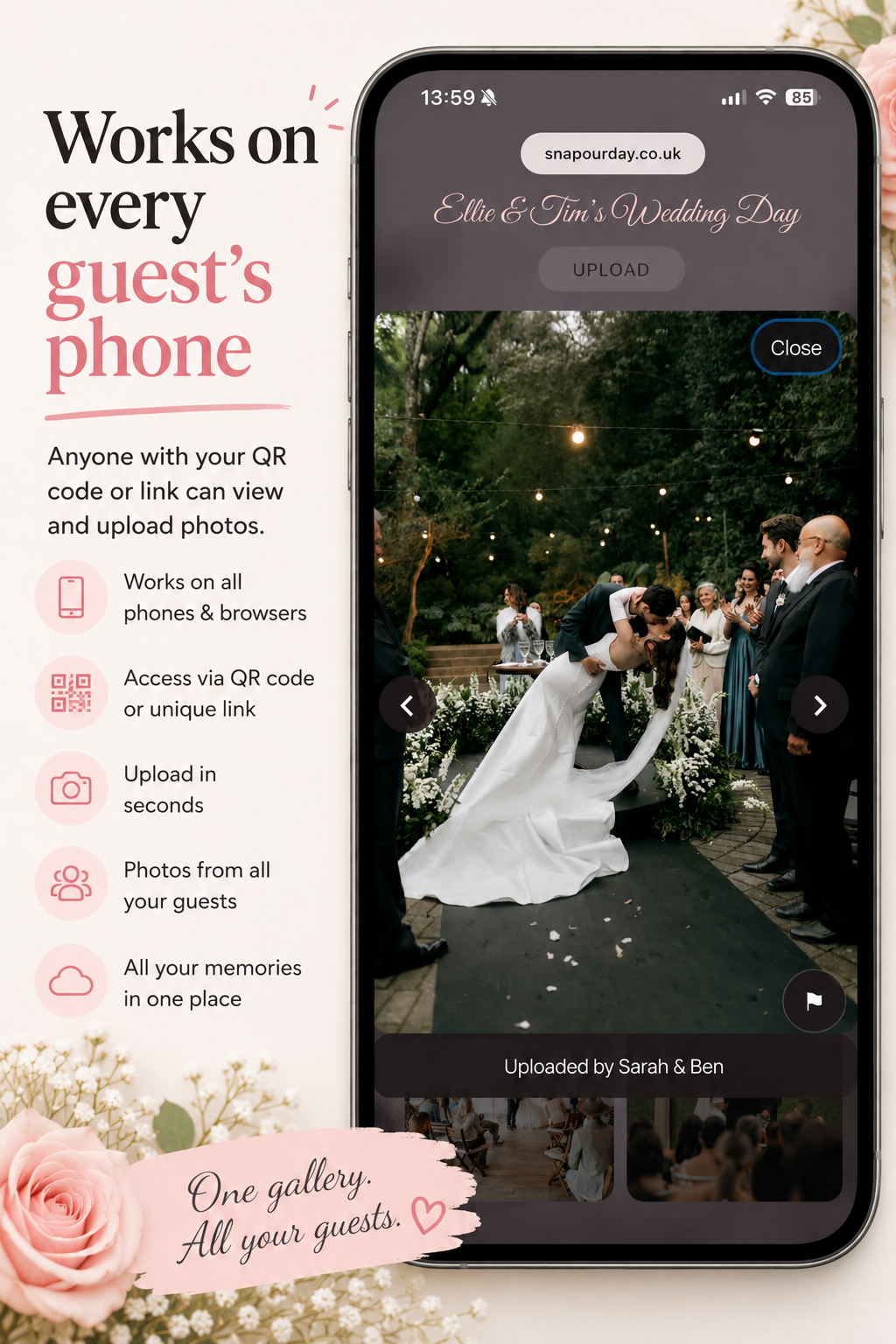 Guest gallery viewed on a phone